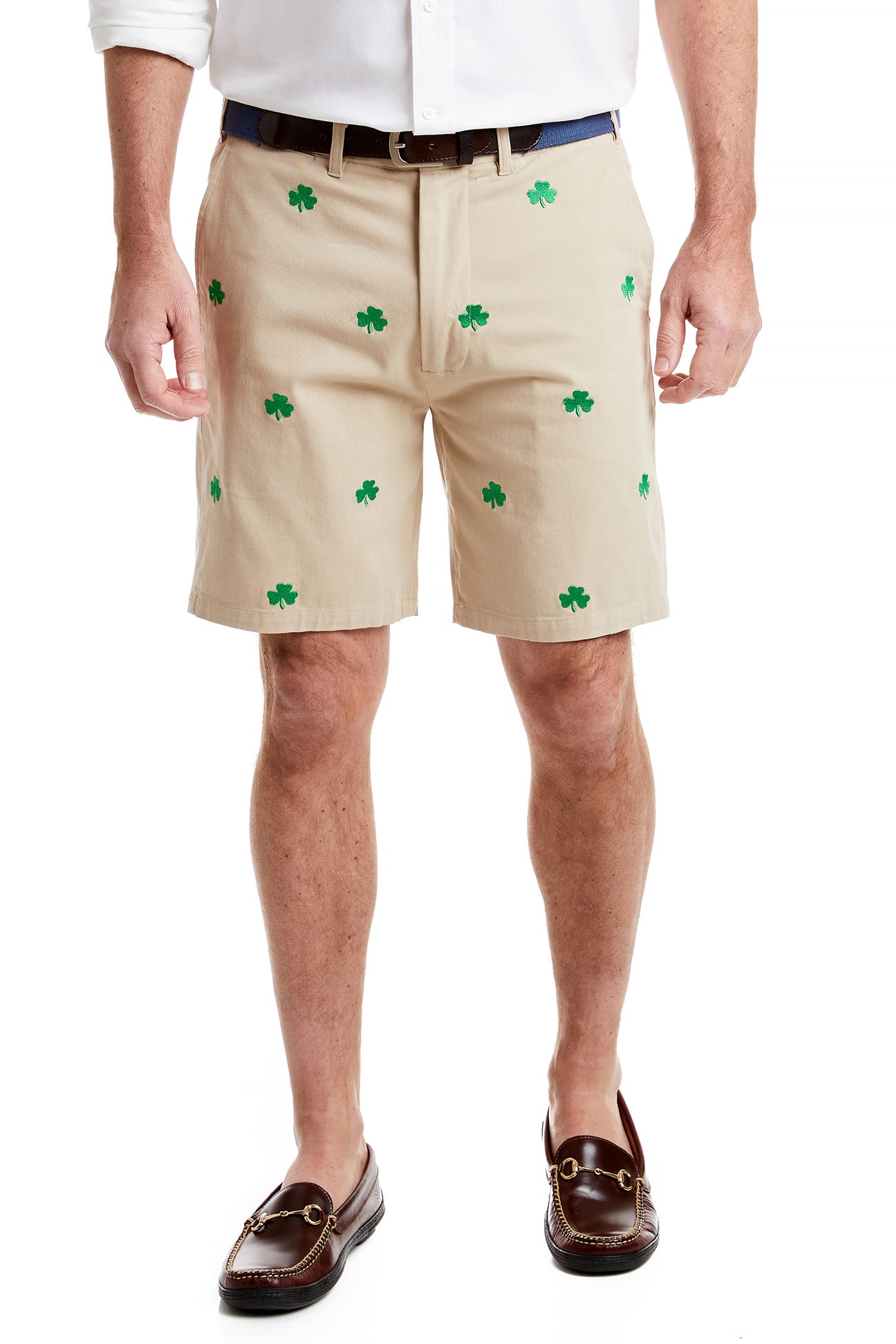 Cisco Short Khaki with Shamrock - Men's Casual Summer Shorts for Outdoor Activities, Beach, and Travel