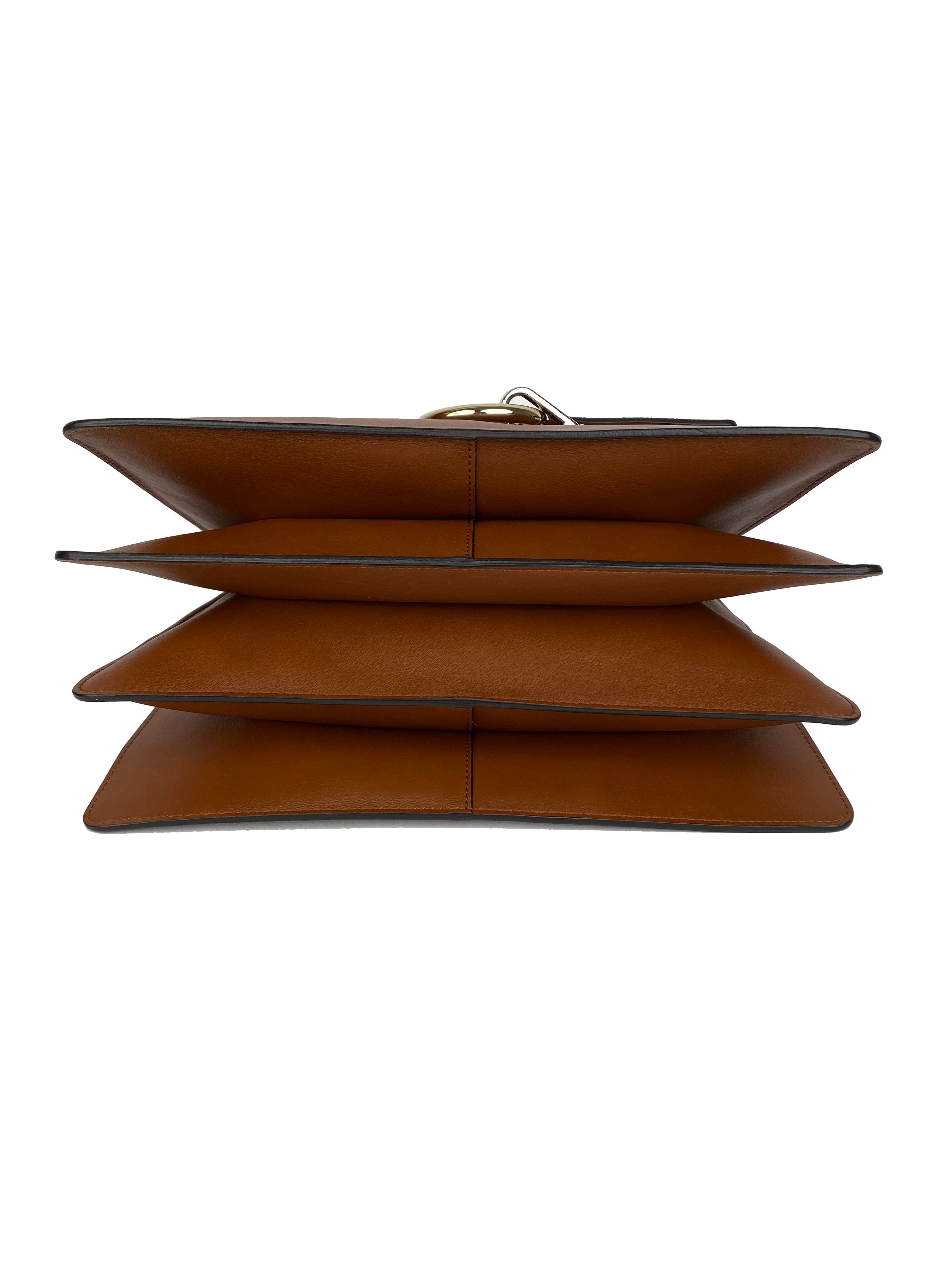 Chloe Faye Medium Shoulder Bag in Brown Leather - Perfect for Work, Travel & Everyday Use