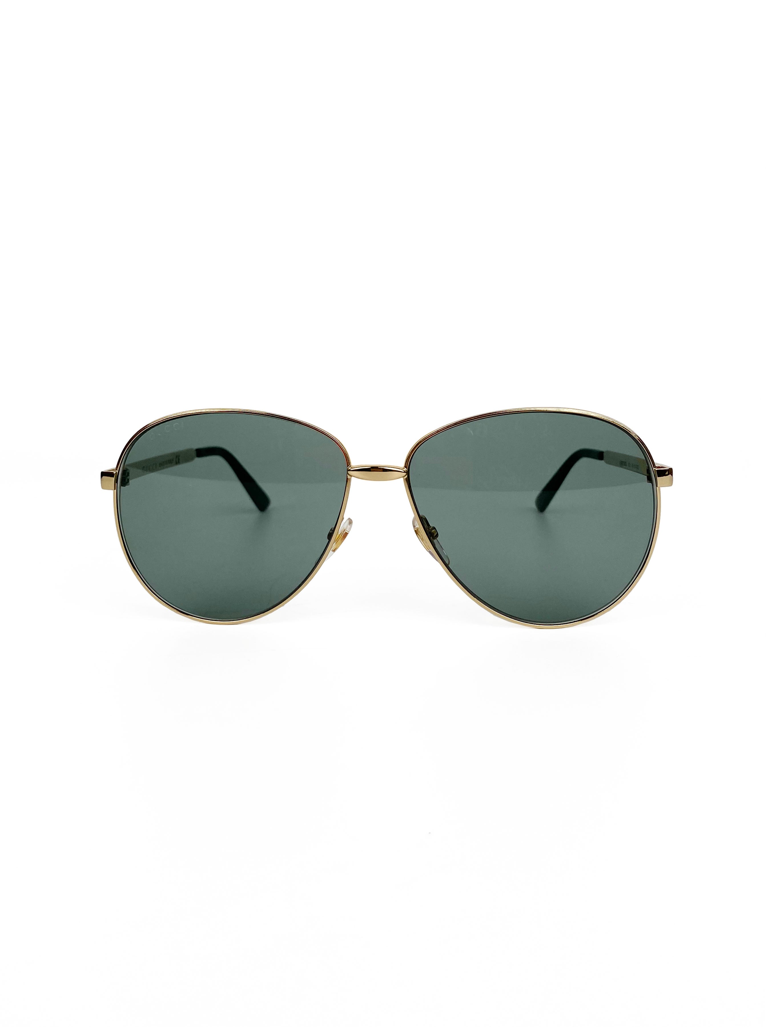 Gucci GG0138S Aviator Sunglasses for Women & Men - Luxury Designer Polarized UV Protection - Perfect for Driving, Travel & Fashion Accessories
