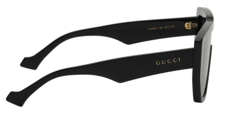 Gucci GG 0997S 002 Oversized Sunglasses for Women - Black/Black Gray Full Rim Frame - UV Protection Luxury Fashion Shades for Beach, Driving & Outdoor Activities