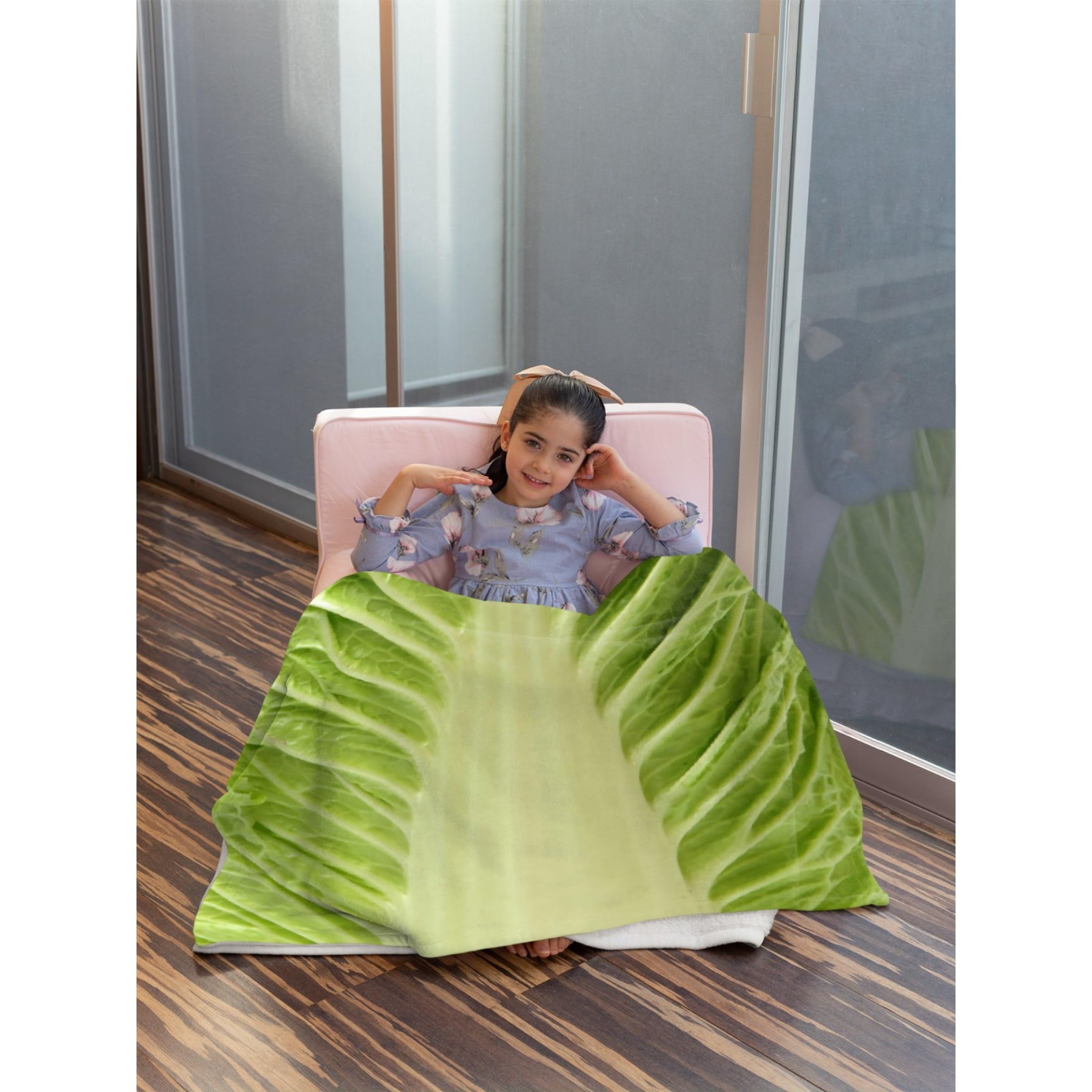 ARNOVIC Soft Flannel Cabbage Leaves Throw Blanket - 50