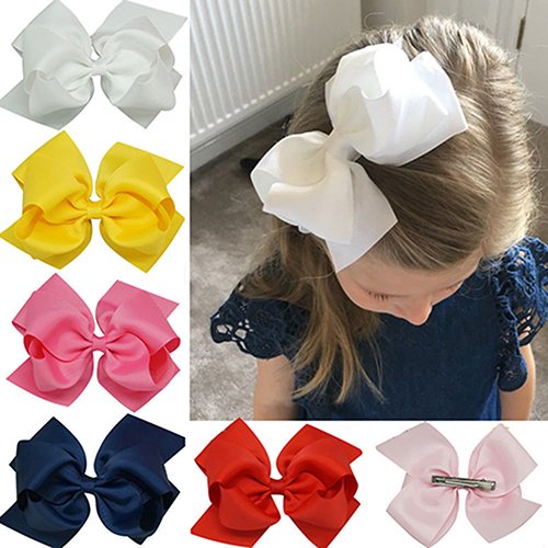 Gemini_mall® Girls Hair Clips Barrettes - 12 Pack Black Hair Bows for Kids, Girls Hair Accessories for School, Party & Everyday Use