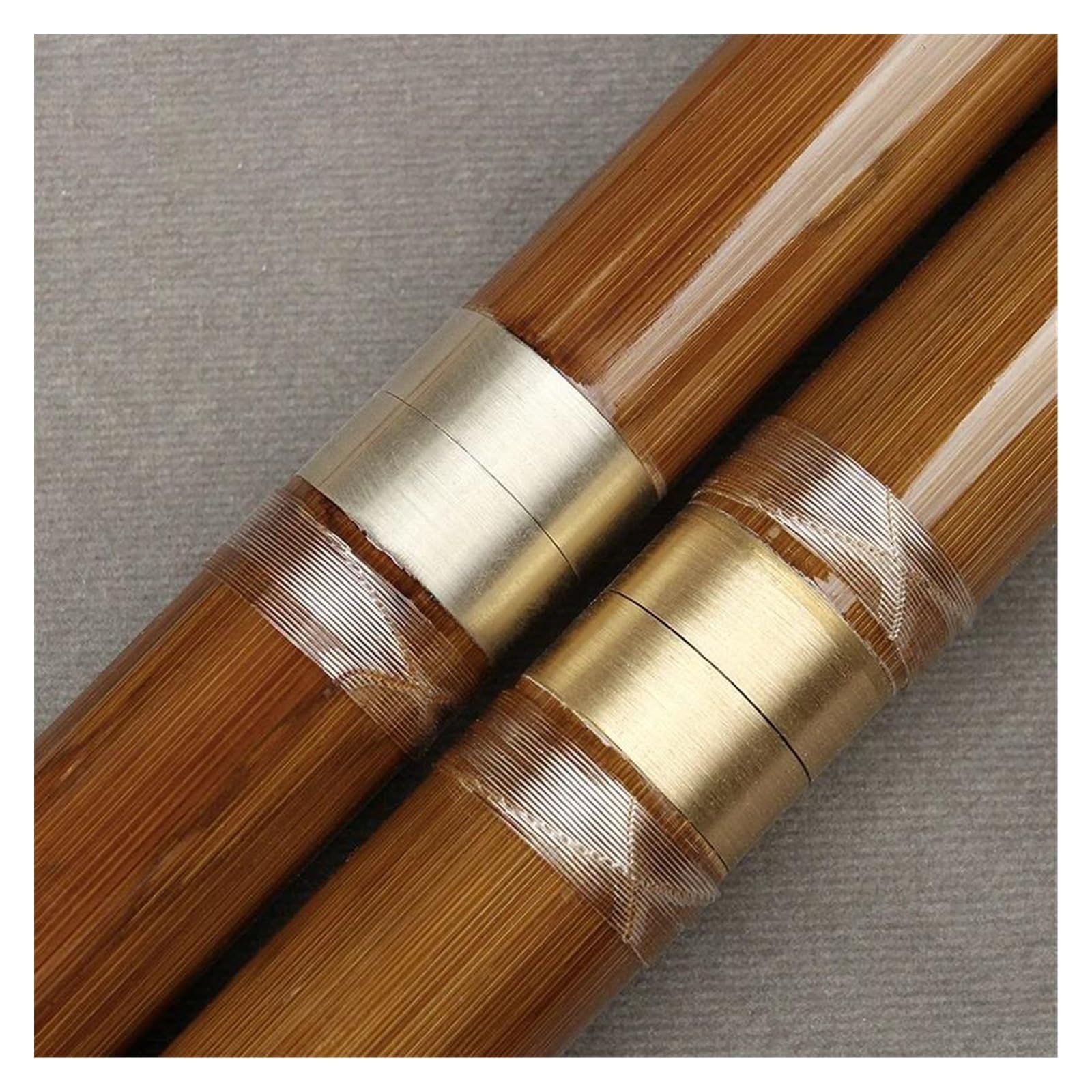 Handmade Traditional Brown Bamboo Flute - 2-Piece Dizi Wooden Flute in F Key | Perfect for Beginners, Meditation & Chinese Music Performance