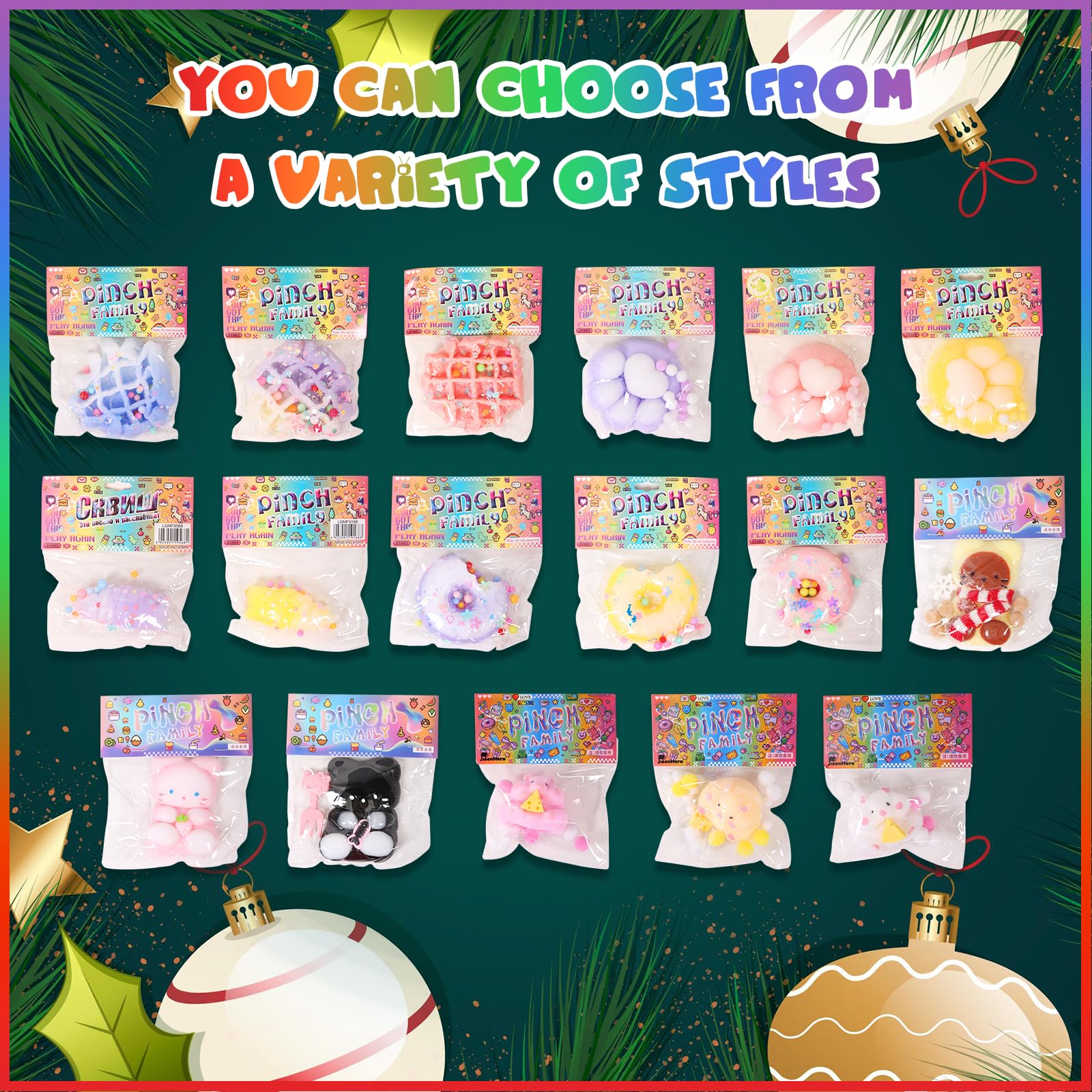 1pcs Cute Squishy Cat Stress Relief Toy - Kawaii Sticky Squishies for Kids & Adults, Party Favors, Pinch Family Fidget Toys - Perfect for Anxiety Relief, Classroom Rewards and Sensory Play