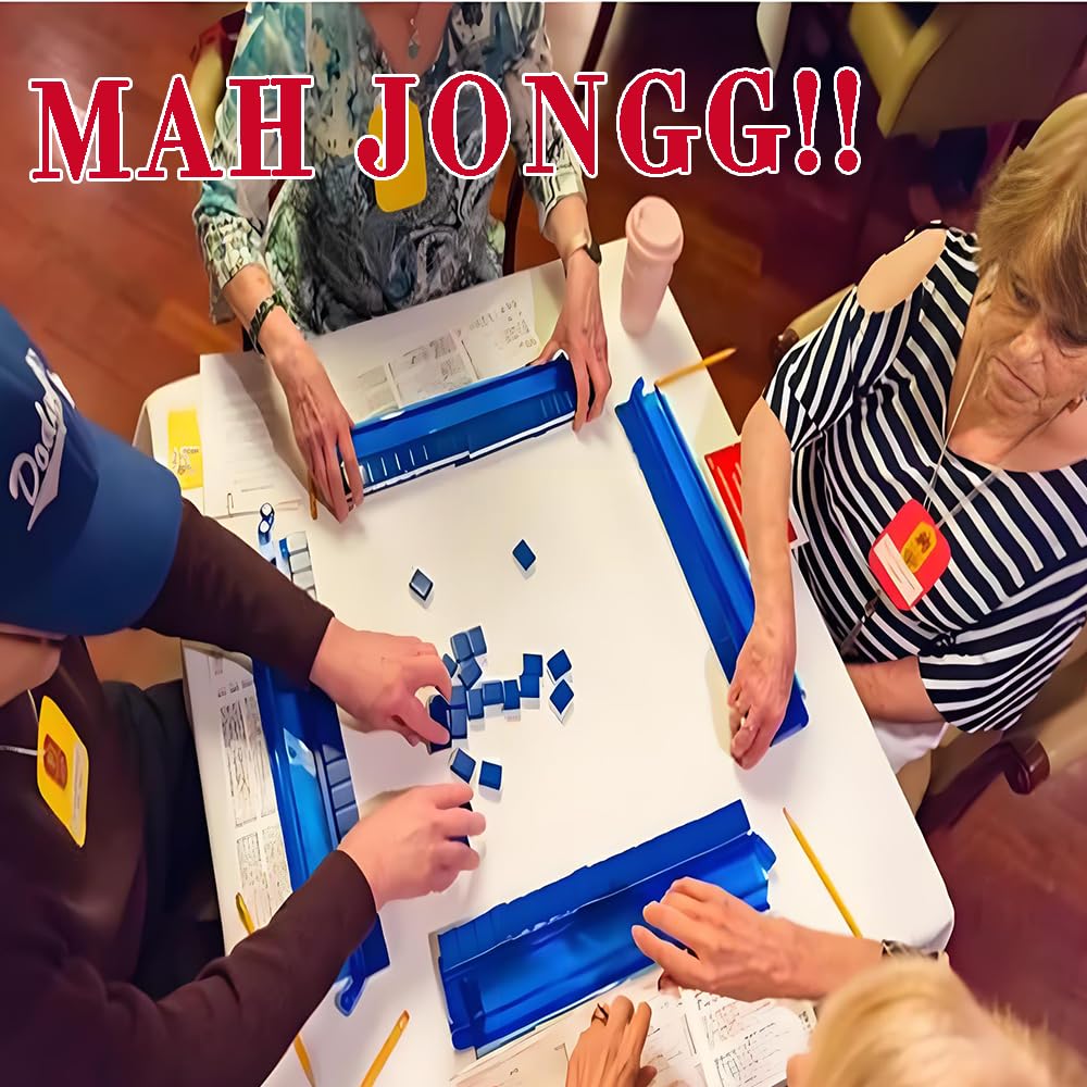 2024 Official Mahjong Cards Set - Large Print National Mah Jongg Cards with Hands & Rules - 4 Piece Game Set for Beginners & Seniors - Perfect for Family Game Nights & Social Gatherings
