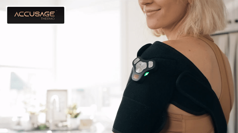 Accusage Thermo 7-in-1 Hot & Cold Therapy Massage Wrap for Neck, Back & Shoulder Pain Relief - Perfect for Home, Office & Travel Use