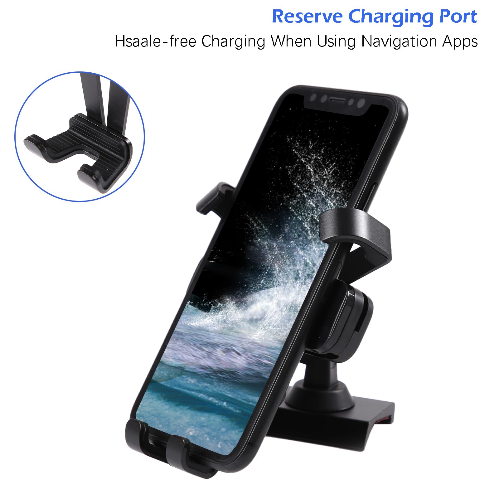 Universal Car Phone Mount for Toyota Tacoma 2016-2022 - Vent & Dashboard Magnetic Phone Holder with Retractable Stand - Hands-Free Black Clip Style - Perfect for GPS Navigation & Safe Driving