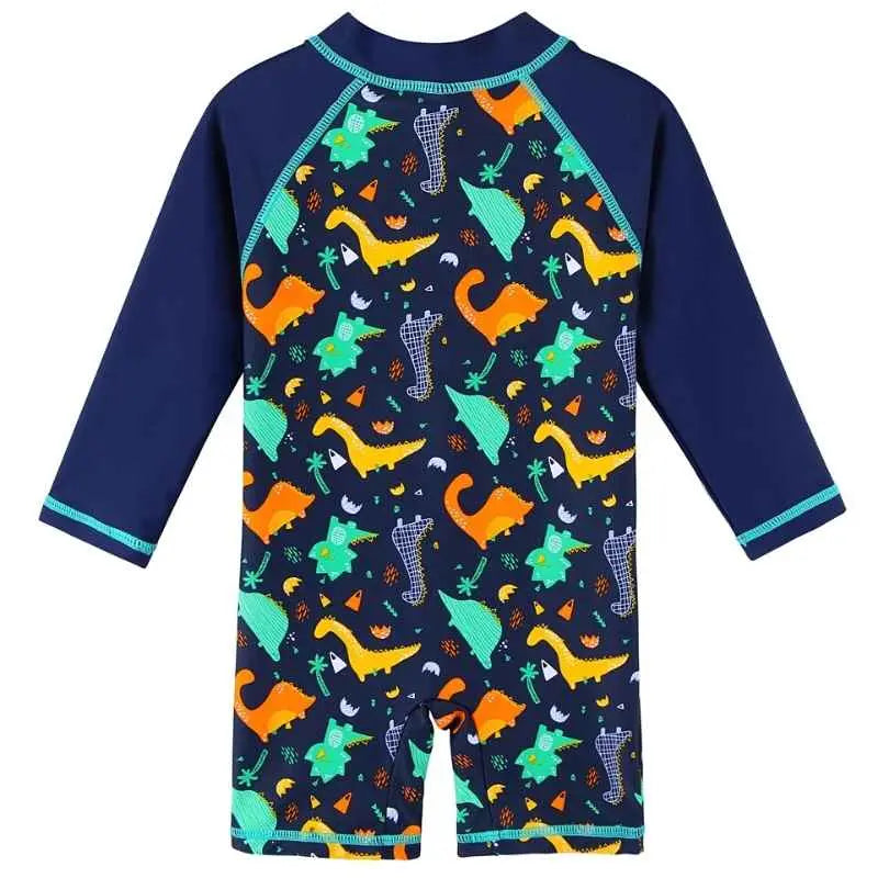 Baby One Piece Swimwear with Long Sleeves - UPF 50+ Sun Protection Wetsuit for Infants & Toddlers - Perfect for Beach, Pool & Water Play