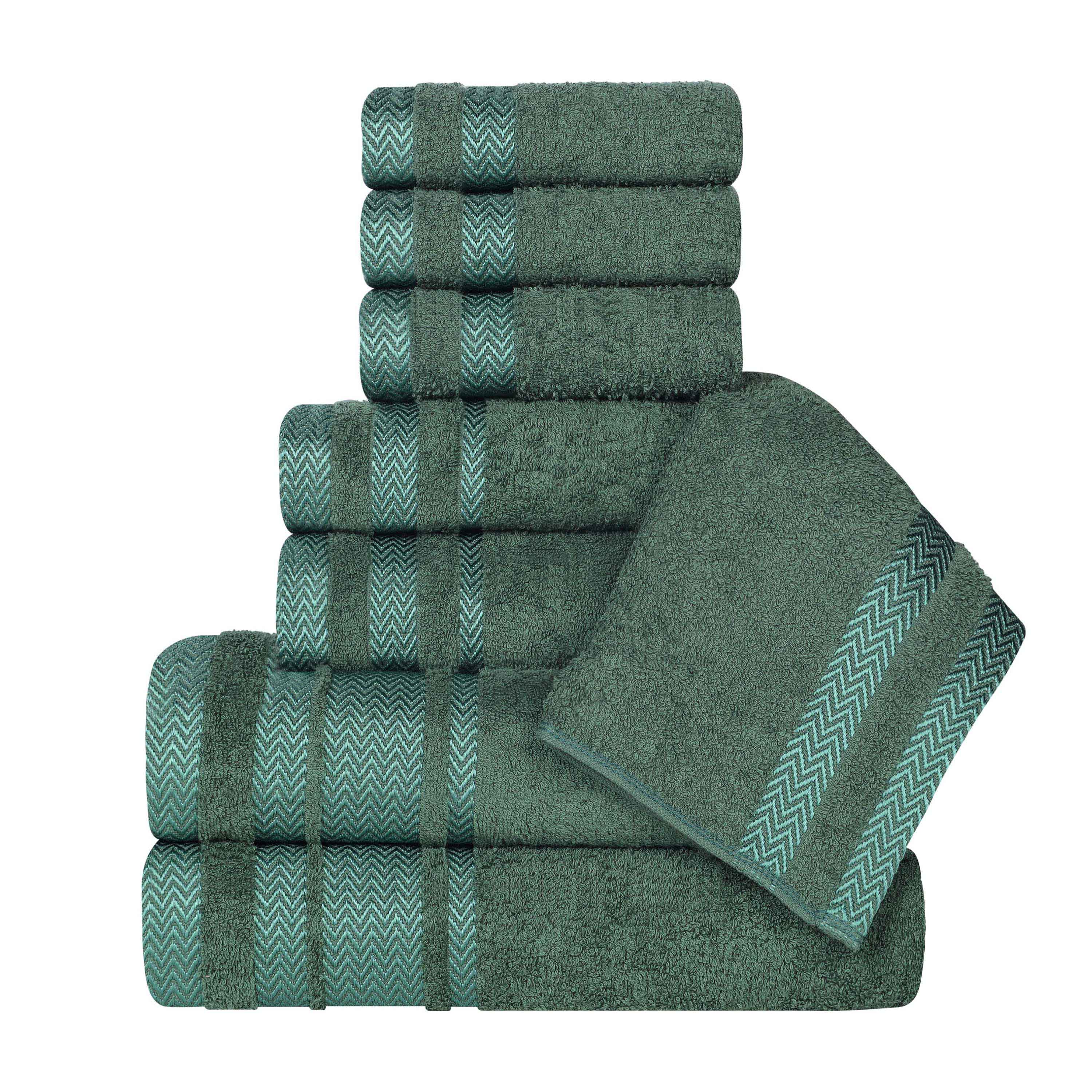 Hays Cotton Medium Weight 8-Piece Bath Towel Set - Soft & Absorbent Towels for Bathroom, Spa, Gym, and Beach Use