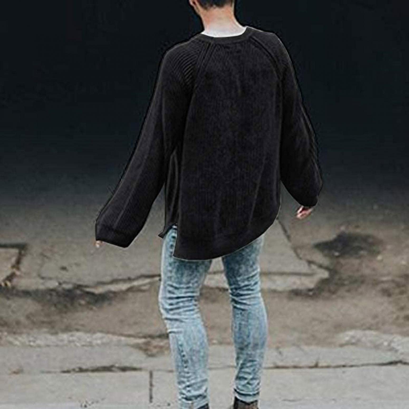WUAI Men's Slim Fit Crewneck Pullover Sweater - Stylish Knitwear for Casual Wear, Warm Waffle Knit Thermal Jumper Top | Perfect for Fall & Winter Outfits, Office & Weekend Comfort