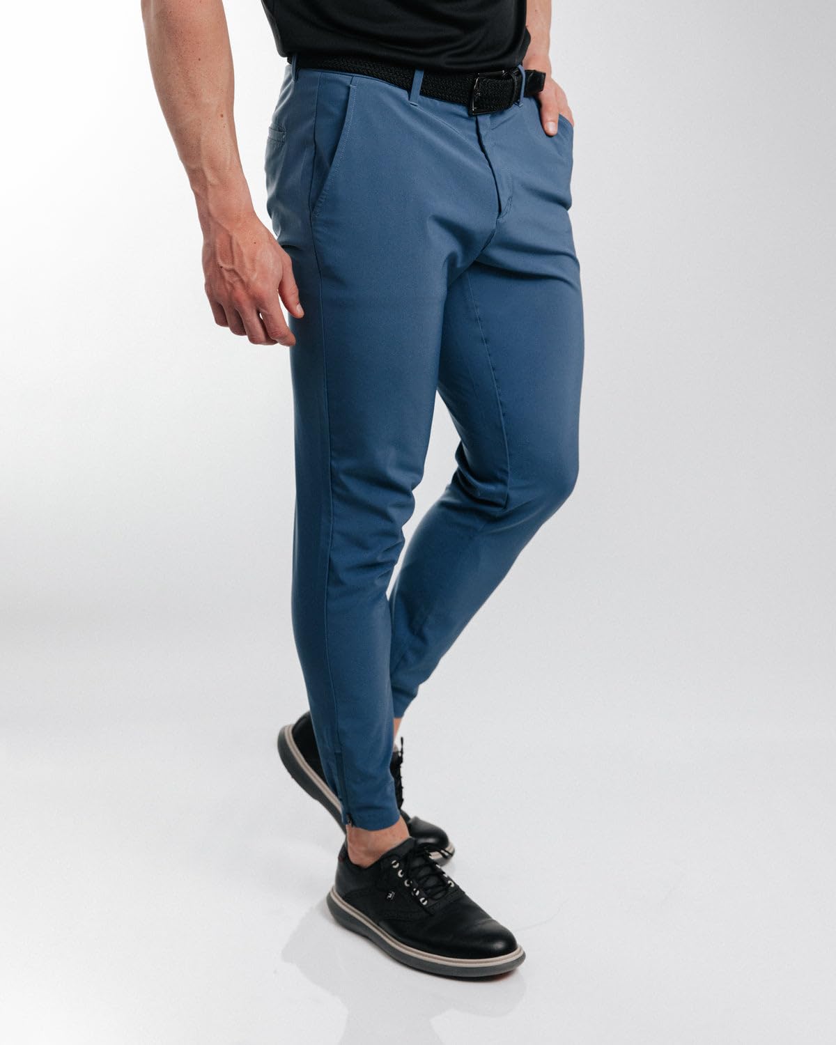 Primo Golf Jogger Pants for Men - Lightweight 4-Way Stretch Golf Trousers with 4 Pockets, Inner Gel Waistband & Elastic Zipper Ankles - Perfect for Golfing, Travel & Casual Wear