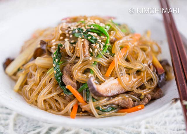 ASSI Japchae Sweet Potato Noodles - 1.5LB (680g) Glass Noodles - Korean Stir Fry Noodle - Vegan & Gluten-Free - Includes Free Coffee Spoon - Perfect for Asian Cooking, Meal Prep & Healthy Eating