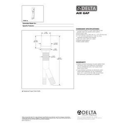 Brushed Nickel Kitchen Faucet with Air Gap - Delta 19802Z-SP-DST & 72020-SS - Modern Pull-Down Sprayer for Sink, Dishwashing & Food Prep - Durable Brushed Finish for Home & Restaurant Use