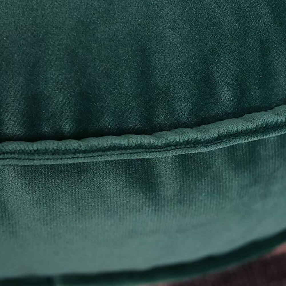 Japanese Style Round Floor Pillow - Large Velvet Meditation Cushion with Removable Cover, Soft Cotton Stuffed Pouf for Living Room, Balcony & Outdoor Use - Light Blue Home Decor for Yoga, Lounging and Relaxation
