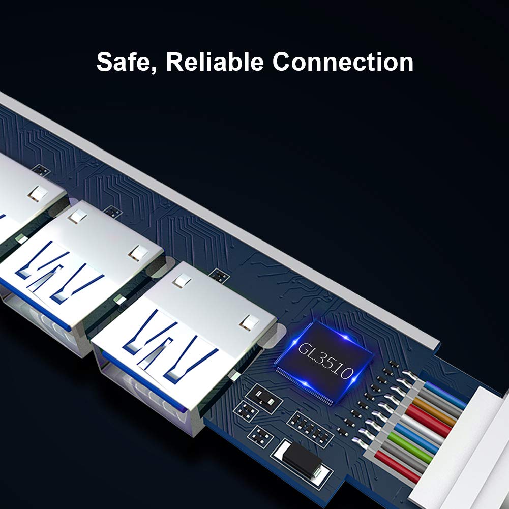 CableCreation 4-Port USB C Hub Adapter - Thunderbolt 3 to USB 3.0 Splitter for MacBook Pro/Air, iPad Pro, iMac, Dell, Samsung | Connect Flash Drives, Mouse, Keyboard & External HDD | Perfect for Home Office, Remote Work & Mobile Computing