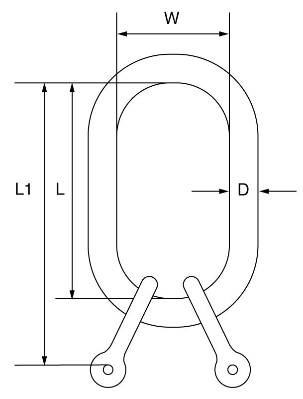 DCR2 Series Grade 10 2 Leg Master Link - Heavy Duty Lifting Chain Connector for Construction, Rigging & Industrial Applications