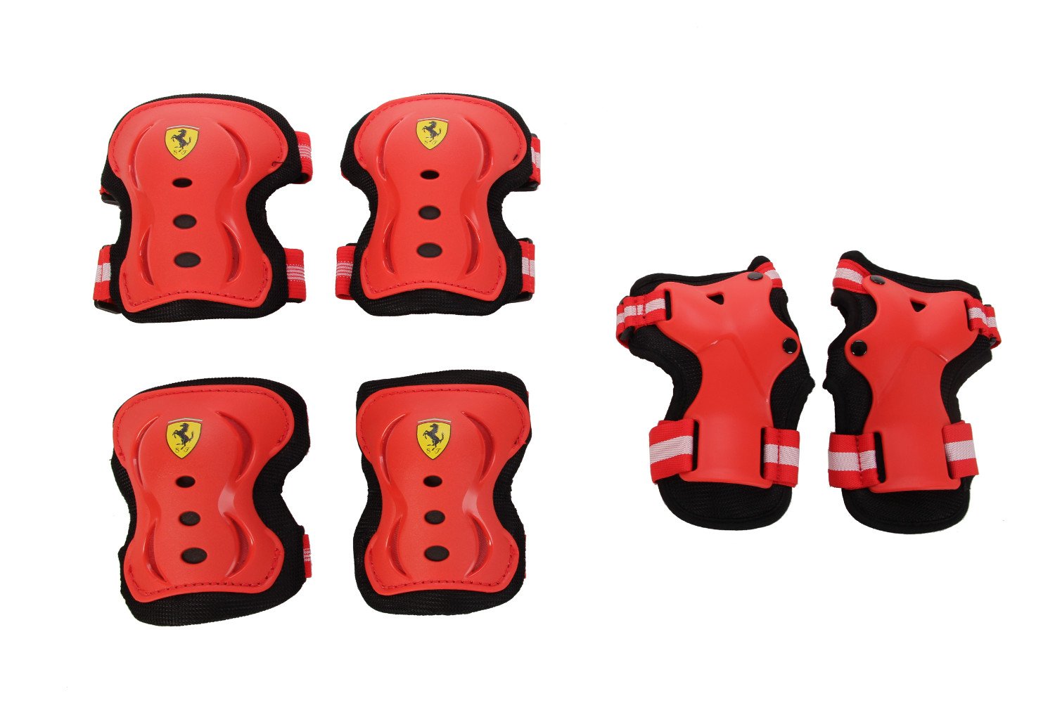 Ferrari Red Skateboard Protector Set - Size M for Kids & Adults - Perfect for Skateboarding, Longboarding & Outdoor Sports
