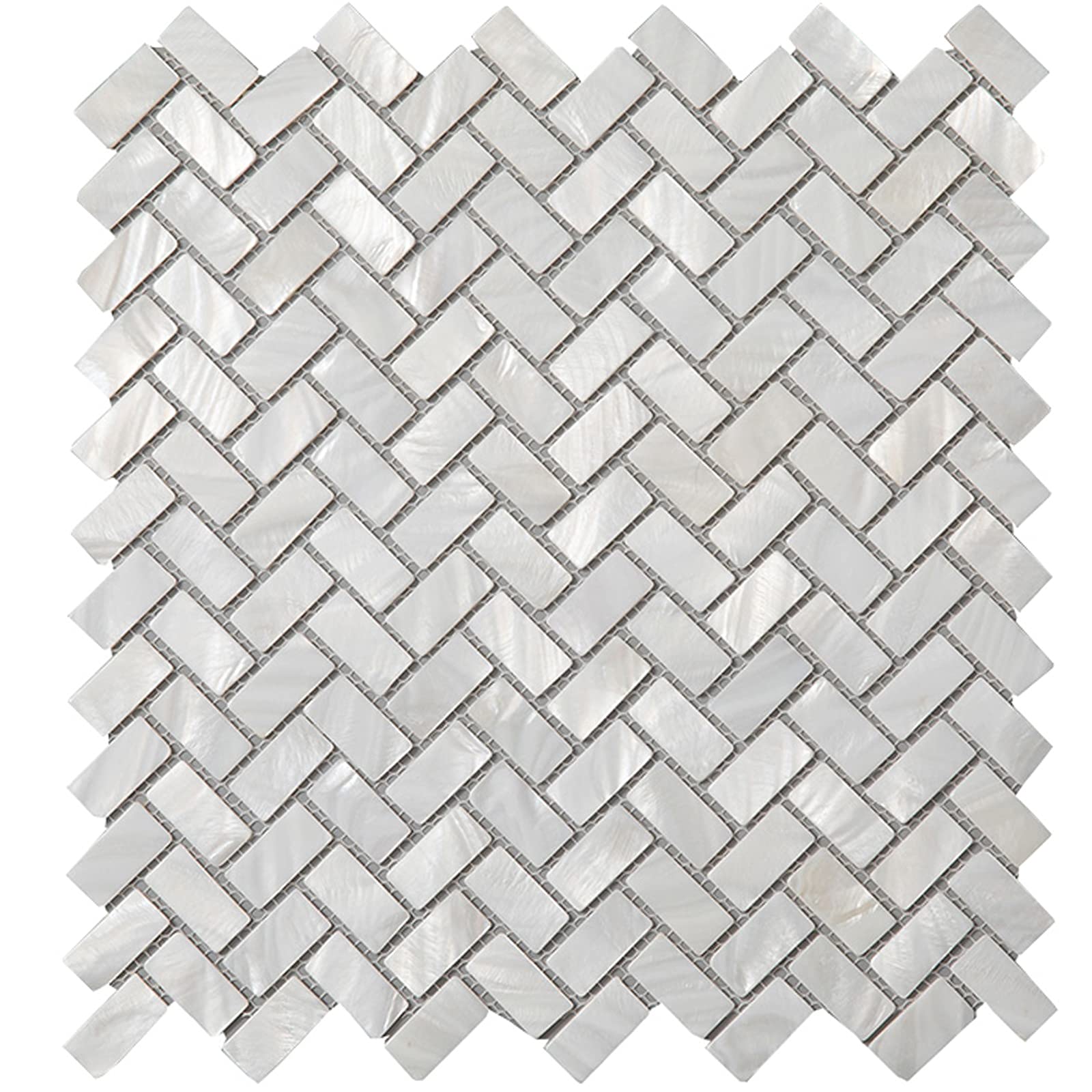 Pearl Shell Mosaic Herringbone Tile - 11