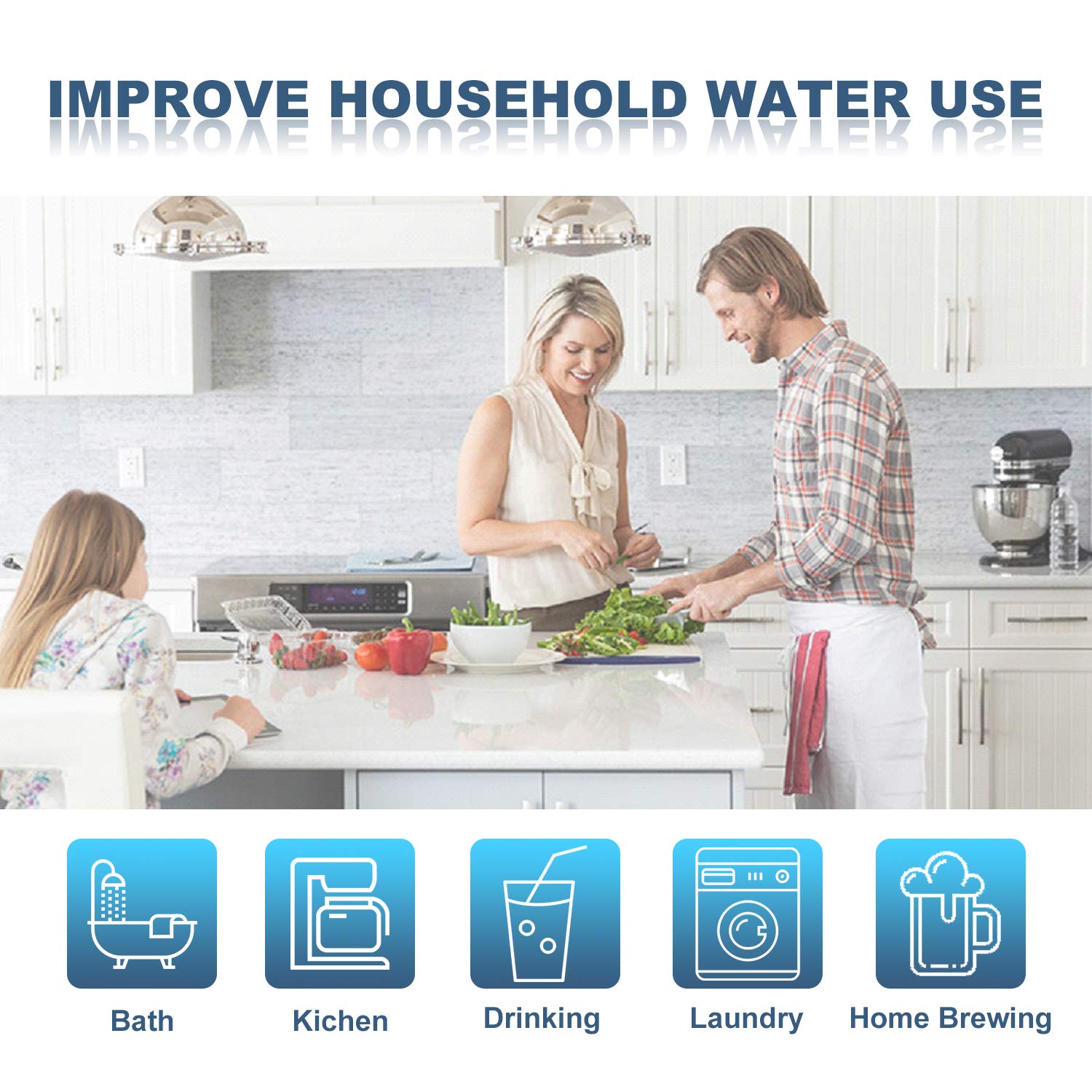 Membrane Solutions 20 Micron Sediment Water Filter Replacement Cartridge - Polypropylene Whole House Water Filter 20