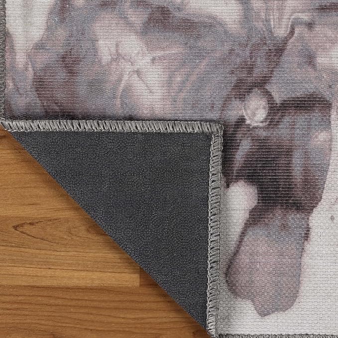 Yuma Abstract Marble Pattern Non-Slip Area Rug & Runner - Perfect for Living Room, Bedroom, or Hallway Decor