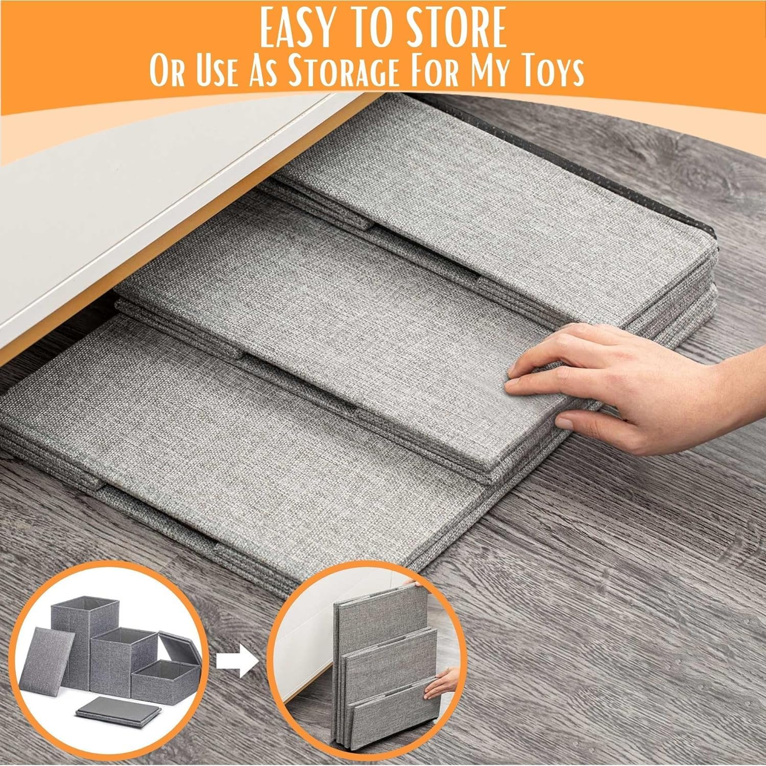 24 Inch Foldable Dog Stairs for High Beds - Portable Pet Steps for Large Dogs up to 32 Inches - Storage Space Included - Perfect for Bed, Couch & SUV Access