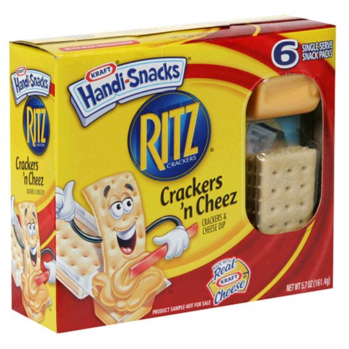 Handi Snacks Ritz Crackers with Cheese Dip - 0.95 oz (6 Count, Pack of 12) | Perfect for School Lunches, Office Snacks & On-the-Go Treats