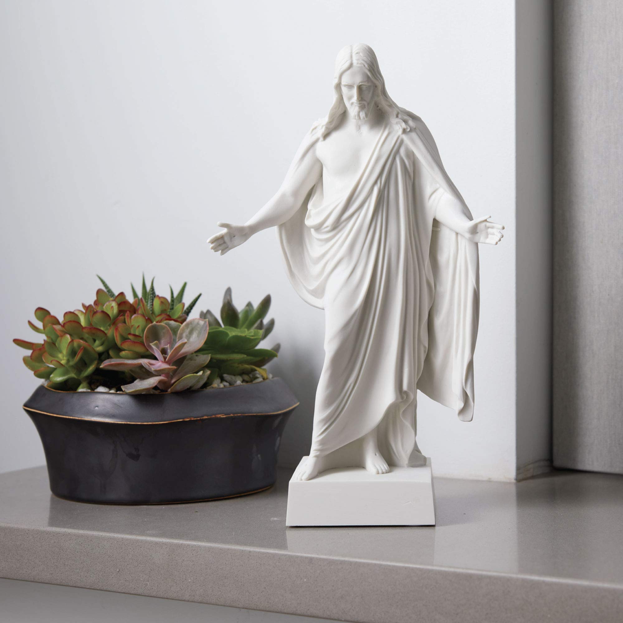 Belosol Christus Statue - 19 Inch Jesus Sculpture for Christian Living, Easter & Home Decor - Perfect for Church Altars, Gift Giving & Spiritual Spaces