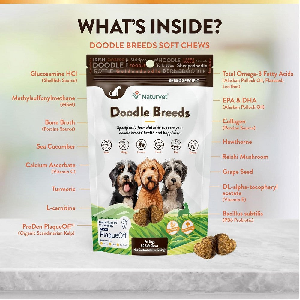 Premium Nutritional Supplement for Doodle Breed Dogs - Supports Joint Health & Coat Shine - Ideal for Goldendoodles, Labradoodles & Poodles - Perfect for Active & Senior Dogs