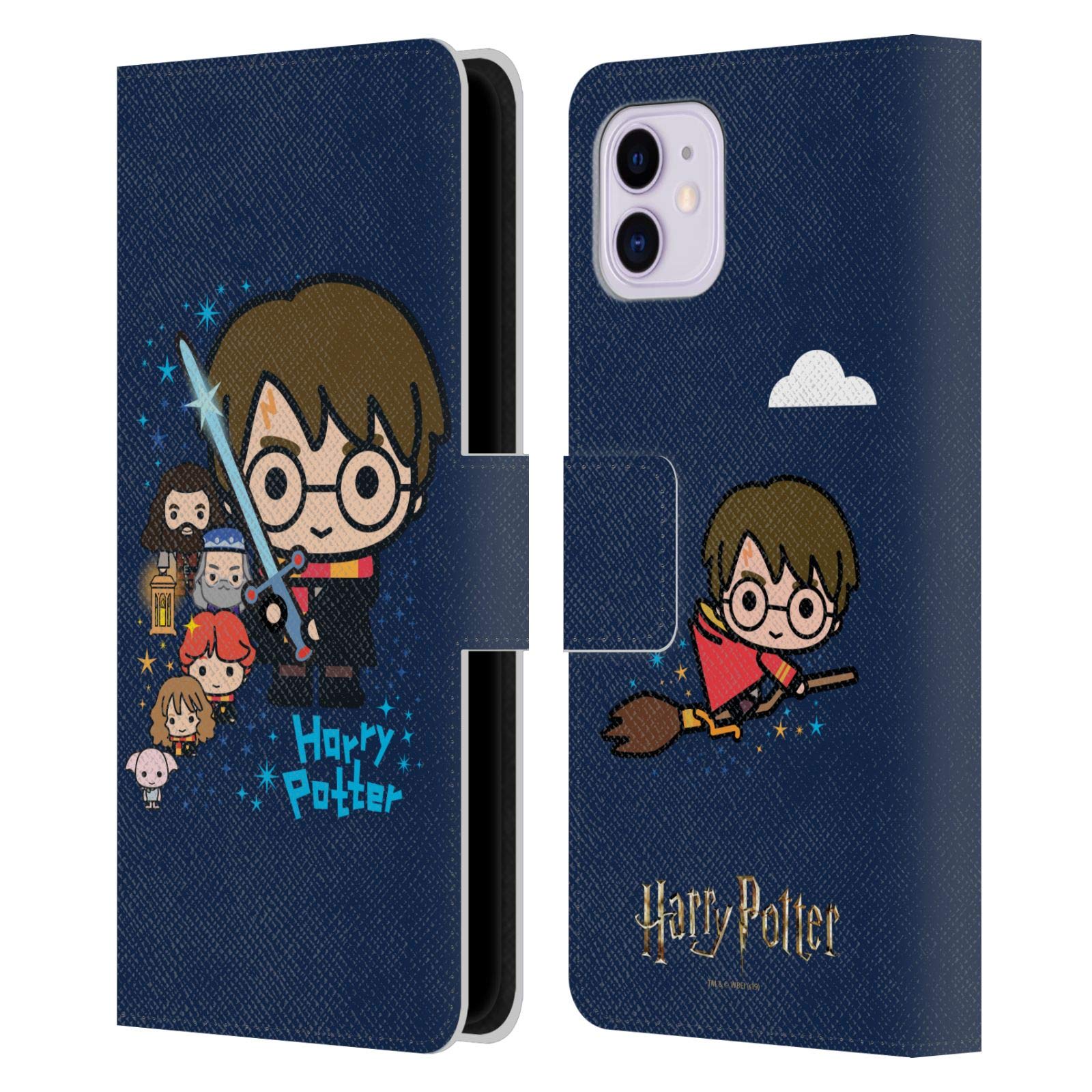 Harry Potter Deathly Hallows Leather Book Wallet Case for iPhone 11 | Officially Licensed by Head Case Designs | Perfect for Fans, Gifts, and Everyday Use