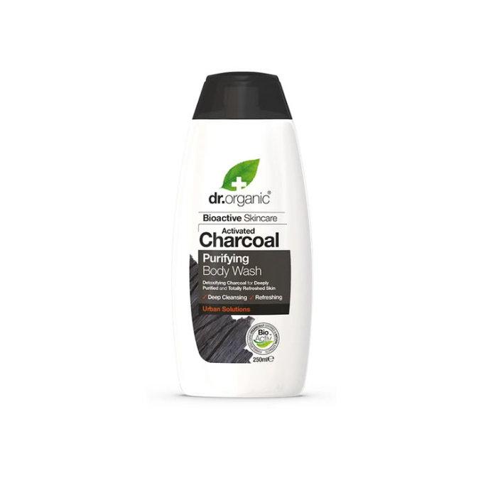 Dr Organic Activated Charcoal Body Wash - Deep Cleansing & Detoxifying Shower Gel for Men & Women | Perfect for Oily, Acne-Prone Skin & Post-Workout Refreshment