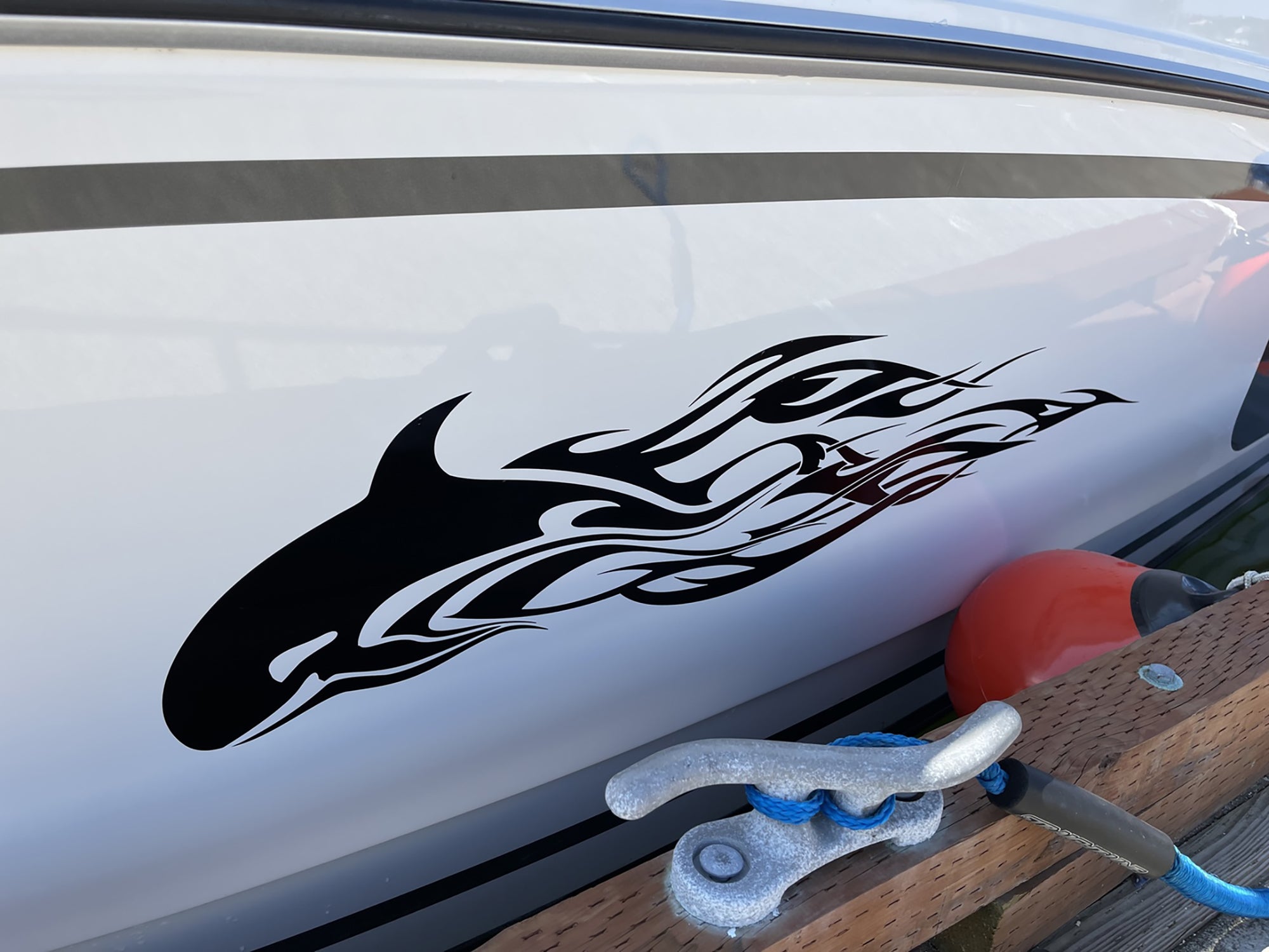 Orca Killer Whale Boat Vinyl Decals - Waterproof Marine Stickers for Boats, Kayaks, Jet Skis - Perfect for Outdoor Water Sports and Nautical Decor
