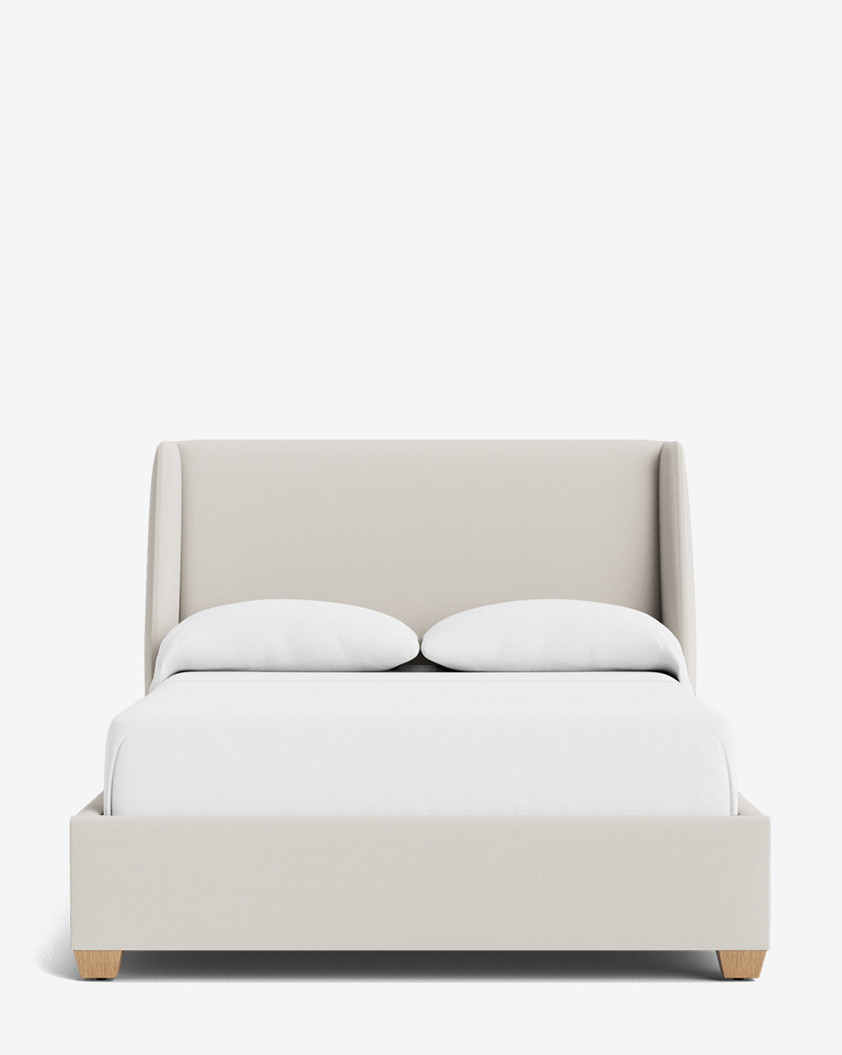 Walt Bed Low Headboard - Modern Minimalist Bed Frame for Small Spaces - Perfect for Apartments, Dorms & Guest Rooms