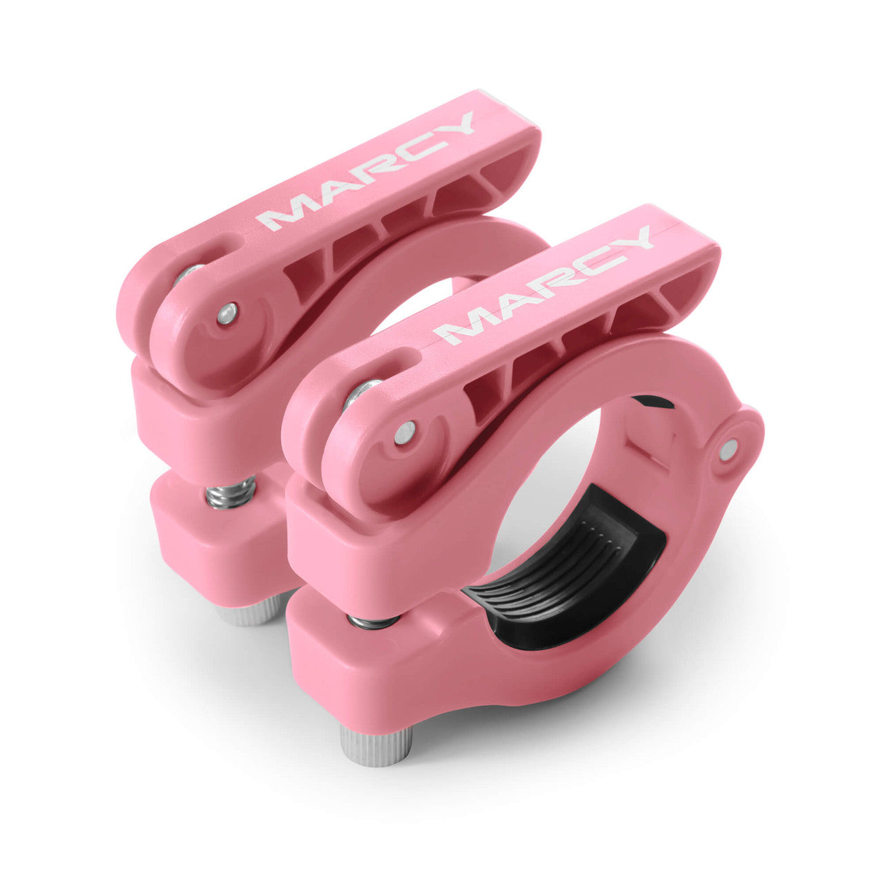 Marcy Olympic Barbell Lock Collar Clips - Secure Weight Plates for Weightlifting & Strength Training (Red/Black/Blue/Pink) | Gym Equipment for Home & Commercial Use