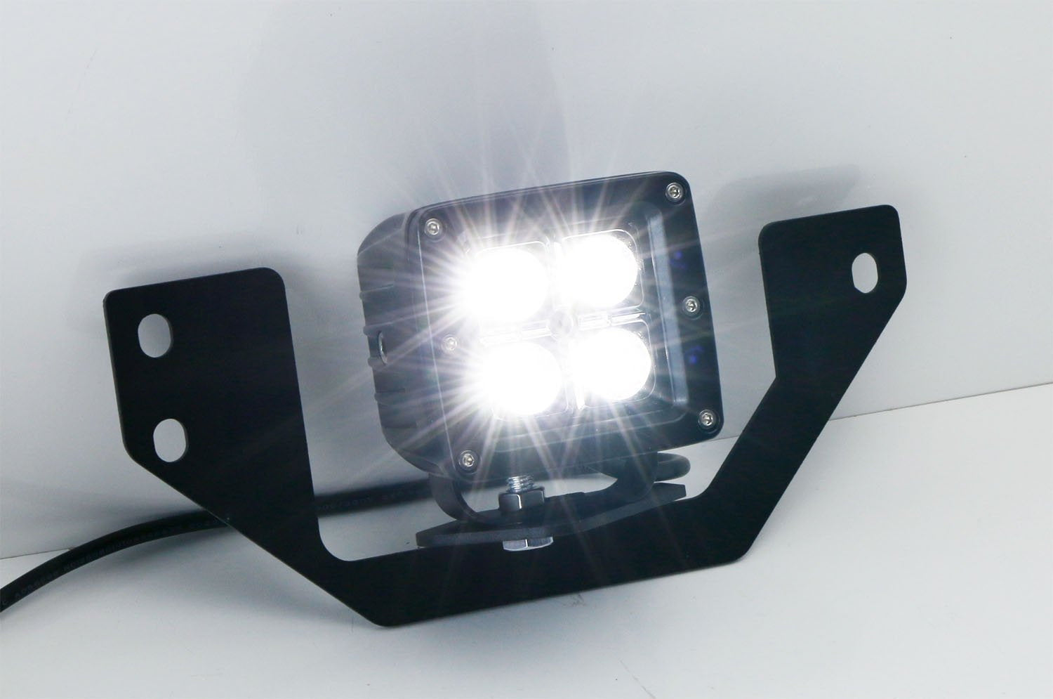 40W CREE LED Pods with Fog Light Opening Mounting Bracket & Wiring Kit - Compatible with 2002-2008 Dodge RAM Trucks - Perfect for Off-Roading, Night Driving & Emergency Lighting
