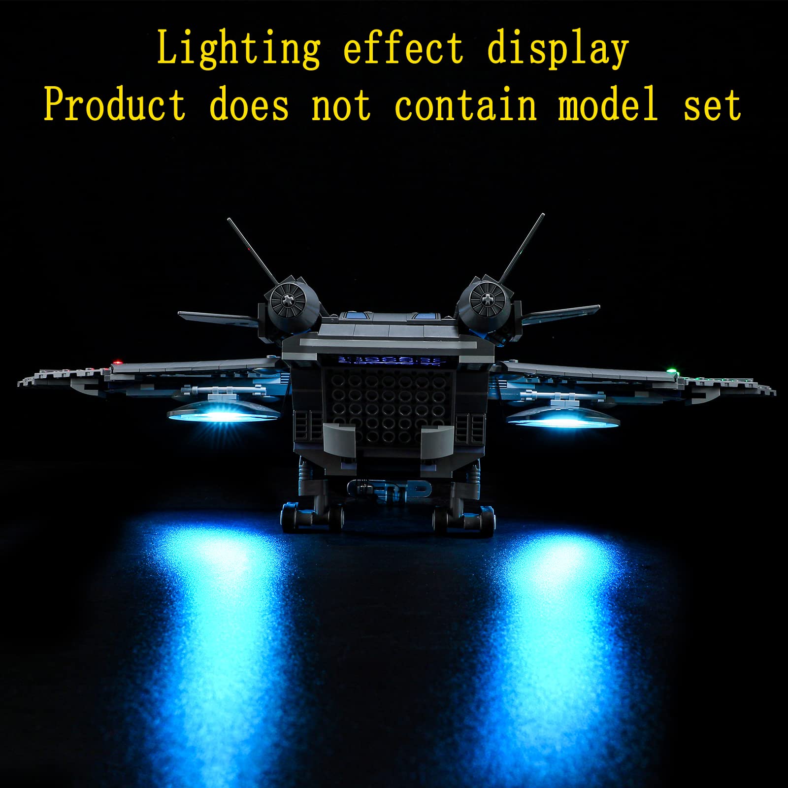 GEAMENT LED Light Kit for LEGO Avengers Quinjet 76248 - Compatible with Building Blocks (Model Not Included) - Perfect for Display & Nighttime Play