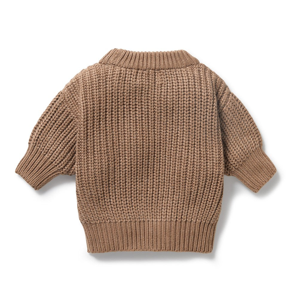 Organic Cotton Knitted Jumper with Cocoa Speckle Design - Cozy Winter Sweater for Women | Perfect for Casual Outfits, Office Wear & Holiday Gatherings