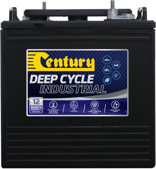 Century Deep Cycle Battery 6V 225Ah - Premium Marine & RV Battery for Solar Power, Golf Carts & Off-Grid Applications