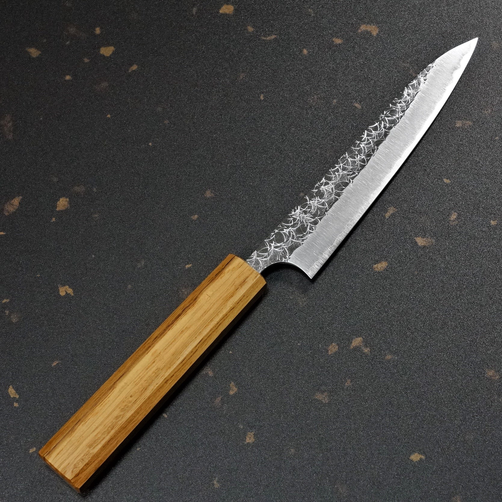 Yoshimi Kato Super Gold 2 Petty Knife 150mm - Japanese Oak Handle Chef's Knife for Precision Slicing, Peeling & Garnishing - Perfect for Home Cooks & Professional Kitchens