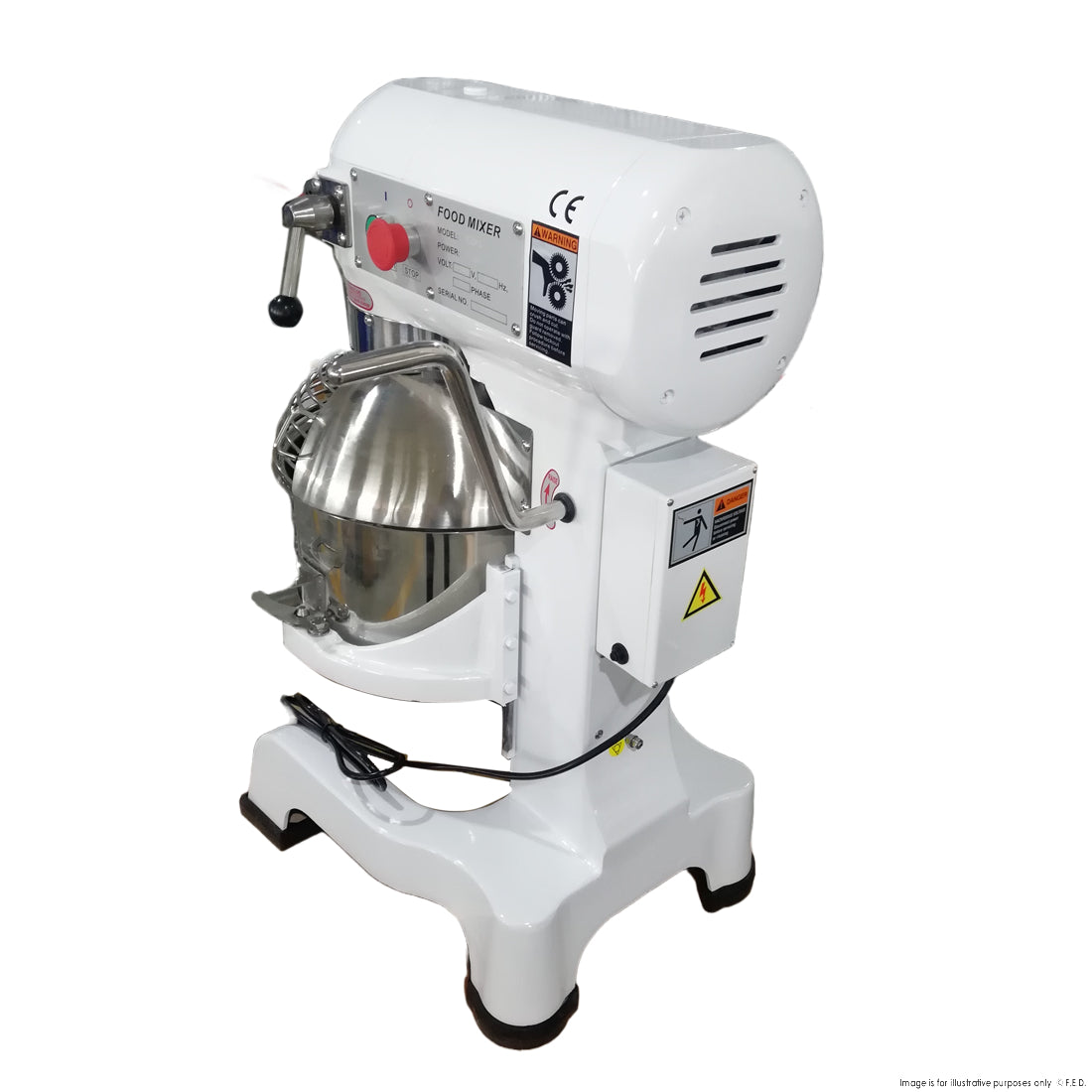 BakerMax 20L Heavy Duty Commercial Stand Mixer - 2000W Powerful Motor for Baking, Dough Kneading & Food Prep - Perfect for Bakeries, Restaurants & Home Kitchens