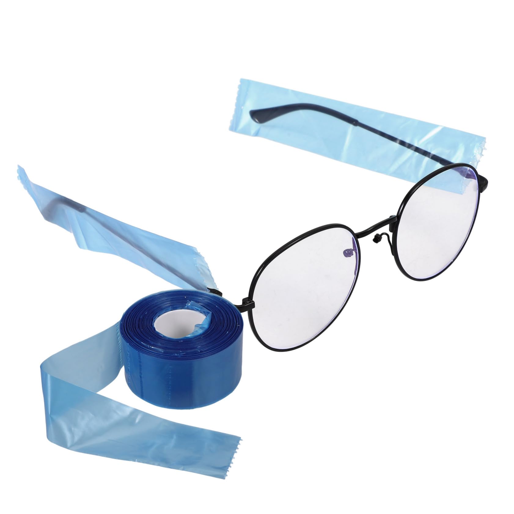 Outanaya 3 Rolls Perm Glasses Cover - Eye Silhouette Hair Color Protection Grips, Extender Glasses Holder & Stand for Salon, Beauty Shops, and Home Hair Styling