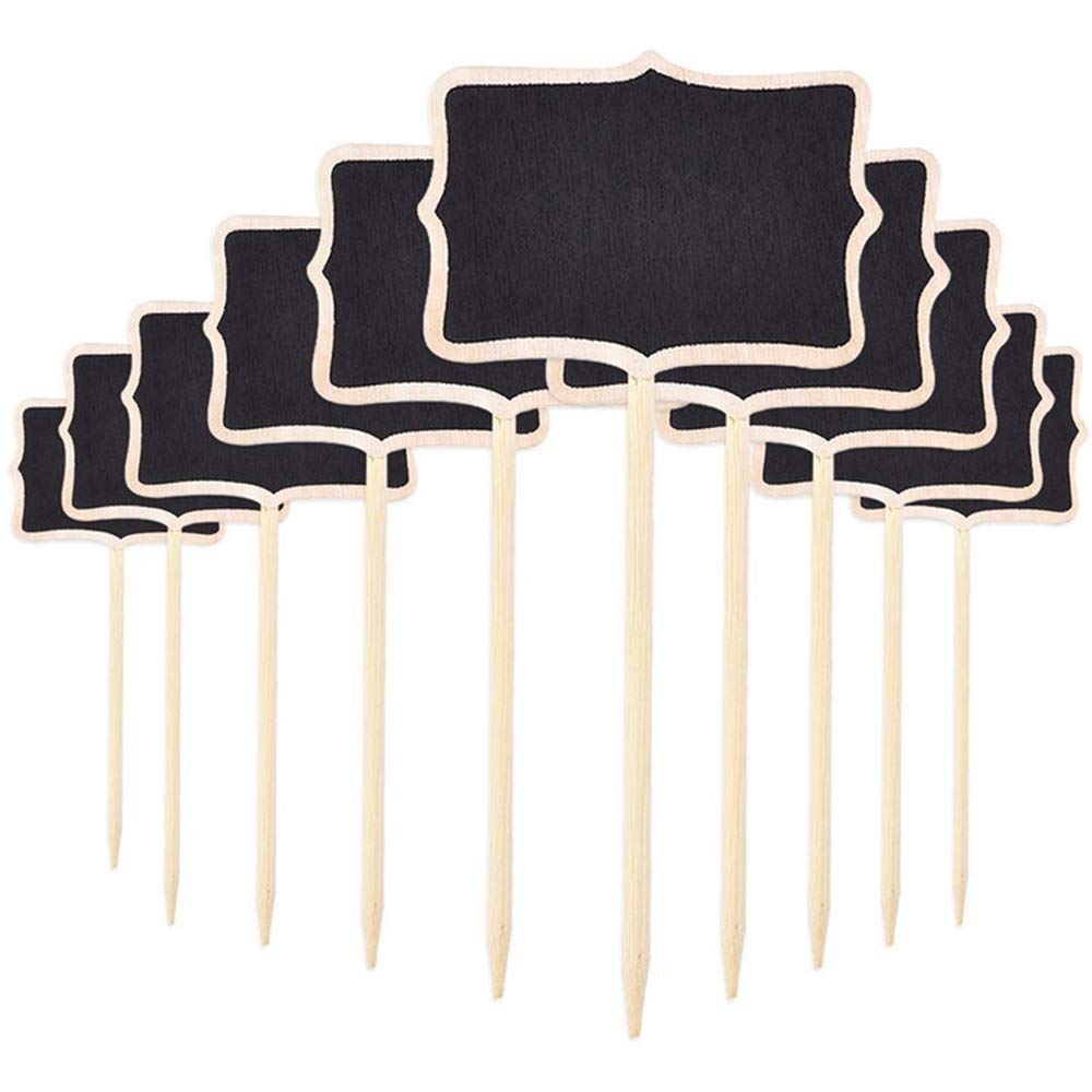 10 Pack Wooden Plant Labels - Waterproof Reusable Garden Markers for Outdoor Plants, Flower Beds, Pots & Planters | Perfect for Herb Gardens, Vegetable Patches & Seedling Identification