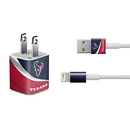 Official NFL Houston Texans iPhone Charger Skin (5W USB) - Compatible with iPhone, Durable Decal for Home, Office & Travel Accessories