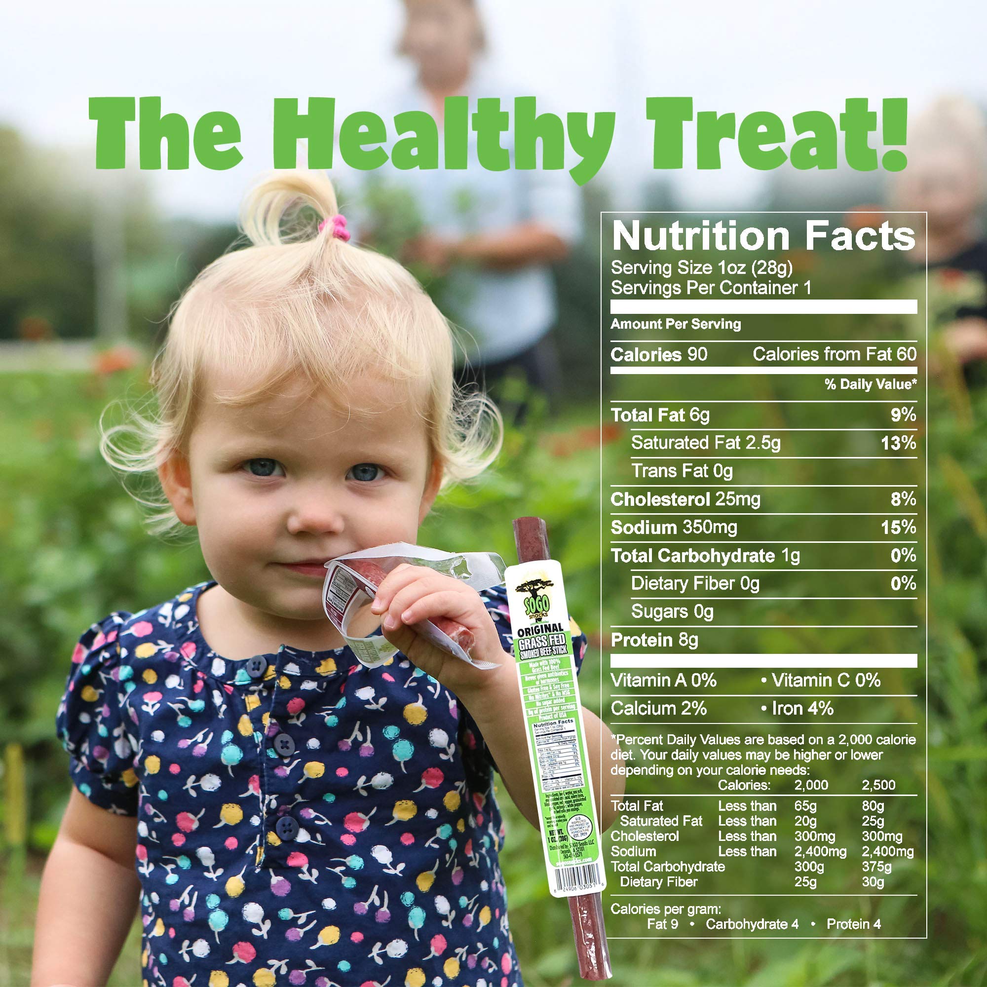 Original Flavor Sogo Snacks - 100% Grass-Fed & Grass-Finished Beef Sticks | No Sugar, Non-GMO, Nitrate-Free | Gluten, Soy, MSG, Dairy & Nut Free | Keto, Whole30 & Paleo Diet Friendly (1oz, 144 Count) - Perfect for On-the-Go Snacking, Hiking, Camping & Low-Carb Diets