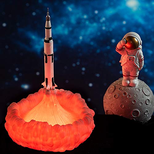 3D Printed Space Shuttle Night Light - NASA-Inspired Rocket Lamp for Kids & Adults - Perfect Moon Light for Bedroom, Nursery & Space-Themed Room Decor - Unique Gift for Astronomy & Sci-Fi Fans