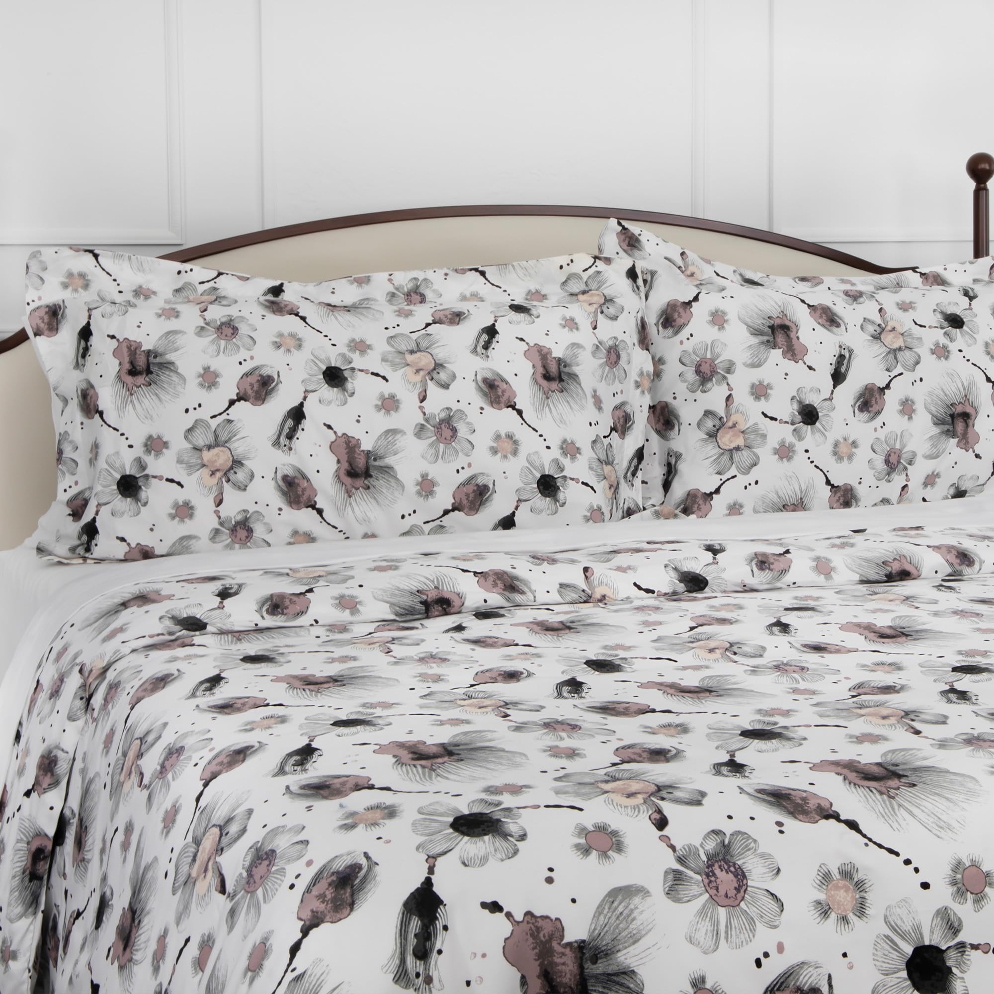 Southshore Fine Living 100% Cotton King Size Duvet Cover - 300 Thread Count Sateen Weave, Hotel Luxury Bedding, Machine Washable Grey Comforter Cover for California King Beds | Perfect for Master Bedrooms, Guest Rooms & Luxury Hotels