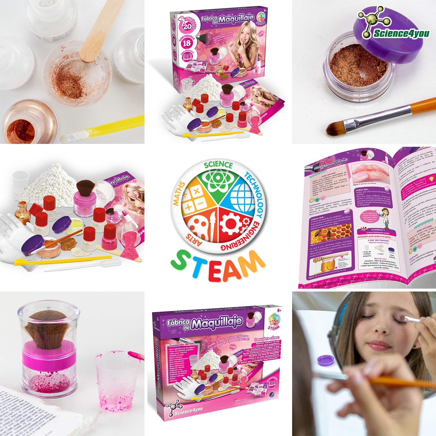 Science4you Makeup Factory - Science Toy for Kids 8+, Educational & Fun for Creative Play