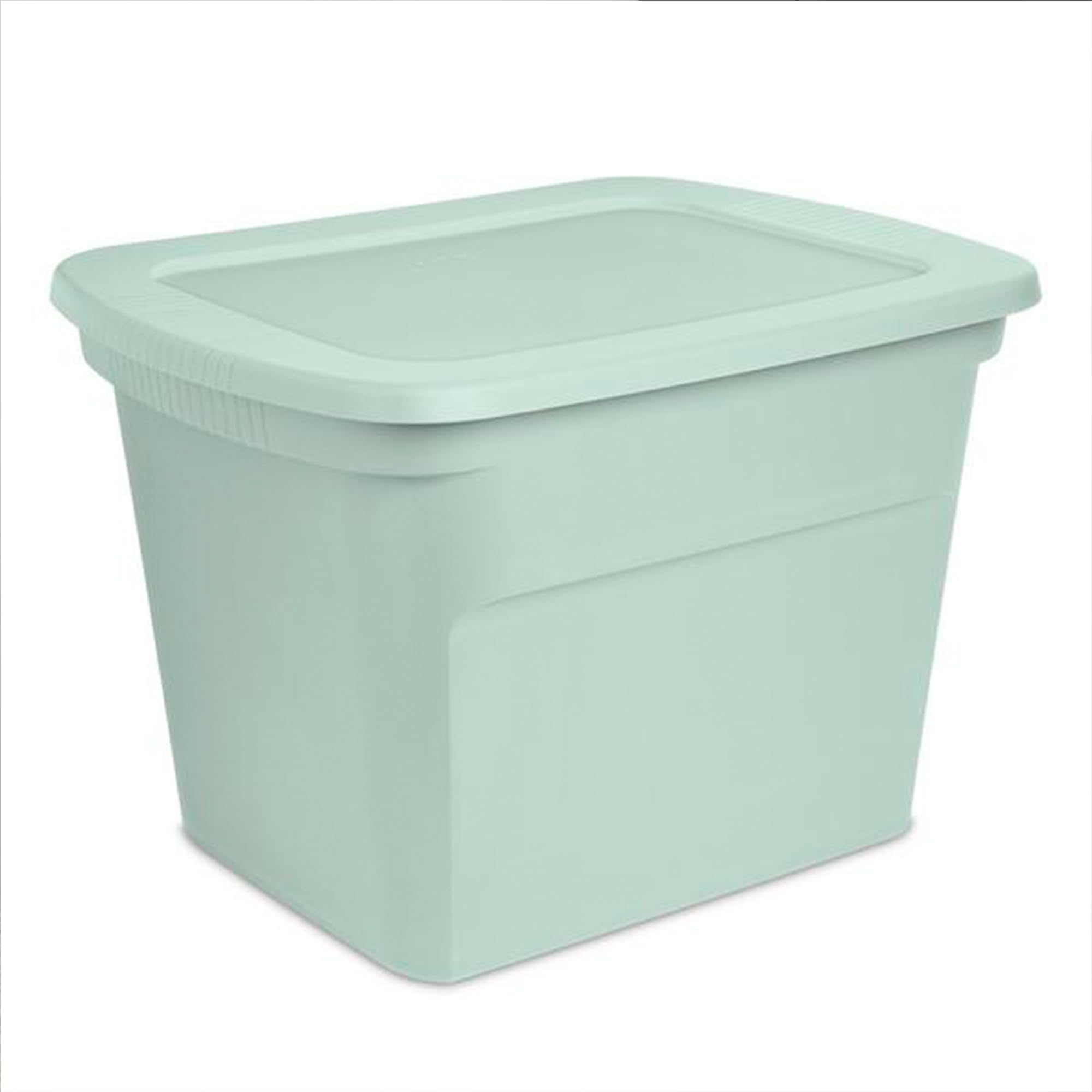 Sterilite 8-Pack 18 Gallon Stackable Plastic Storage Bins with Lids, Mindful Mint - Perfect for Home Organization, Garage Storage & Closet Decluttering