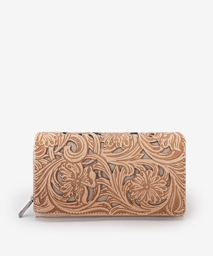 Trinity Ranch Genuine Leather Tooled Wallet for Men - Western Style Bifold Wallet with RFID Protection - Perfect for Cowboy Boots, Rodeo & Everyday Use