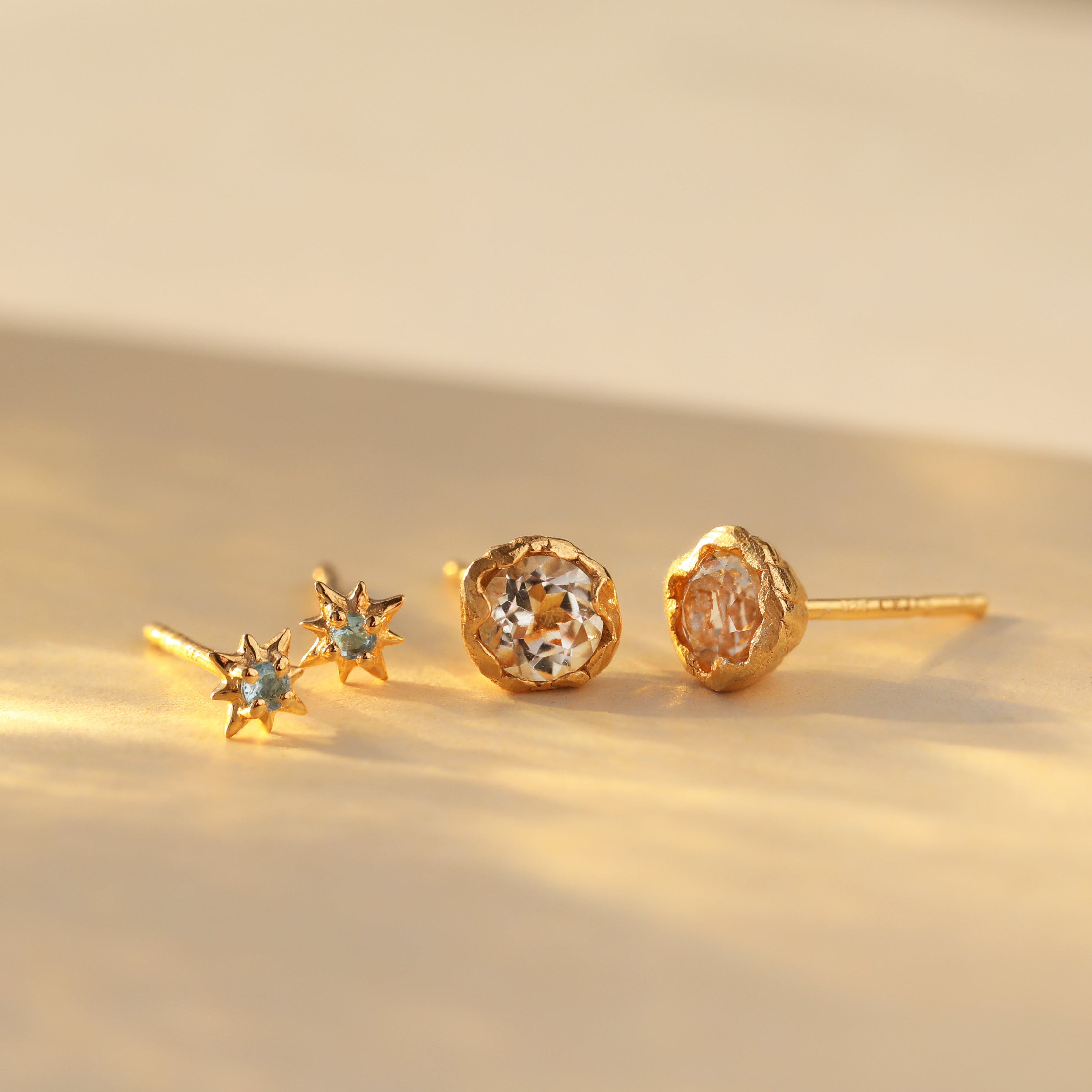 Elegant Blue Topaz Star Stud Earrings for Women – Perfect for Everyday Wear, Parties & Gifts