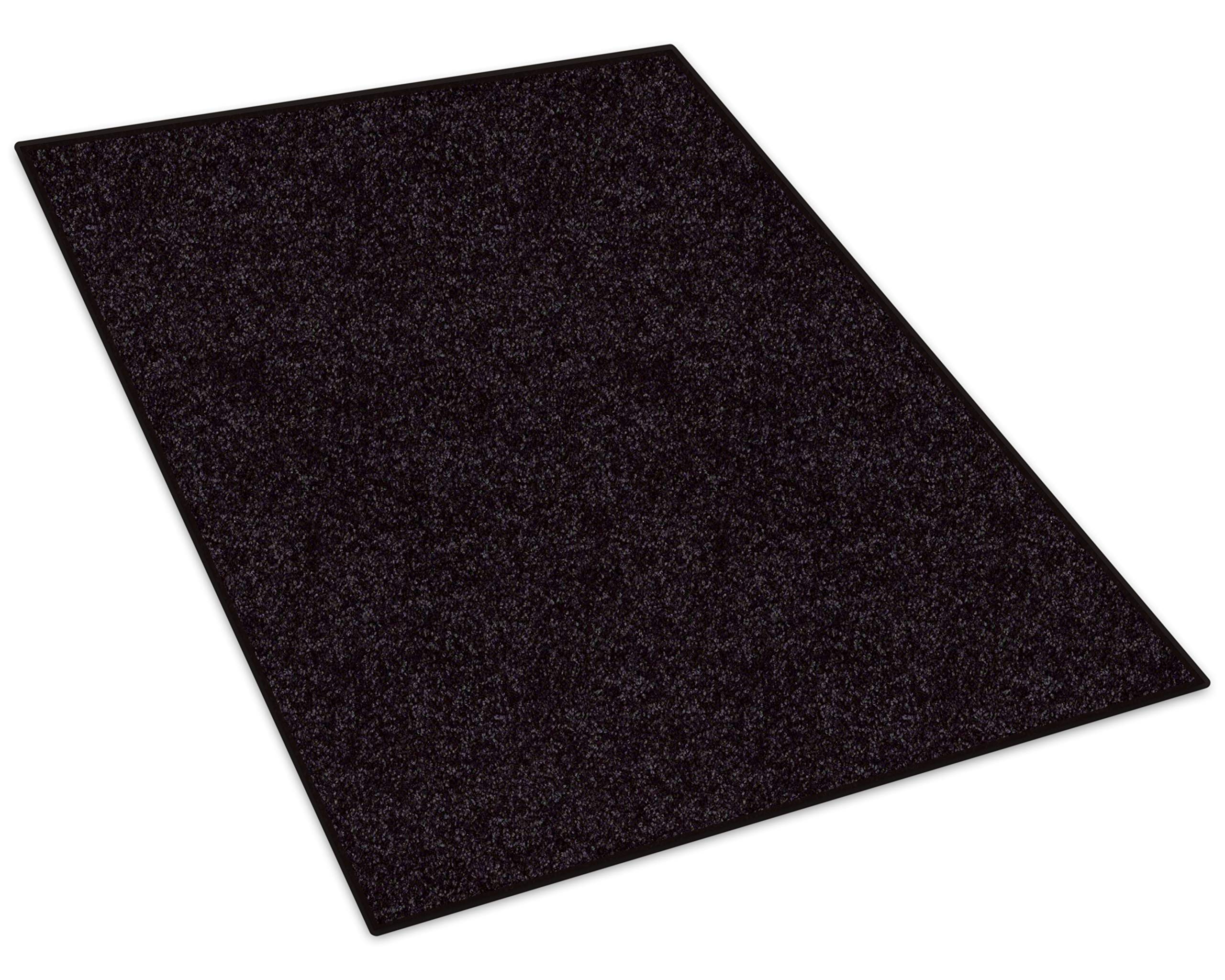 Soft Colorful Rectangle Area Rugs - 12 Vibrant Colors & Multiple Sizes (2'x3' Black) for Living Room, Bedroom, Nursery & Dorm Decor